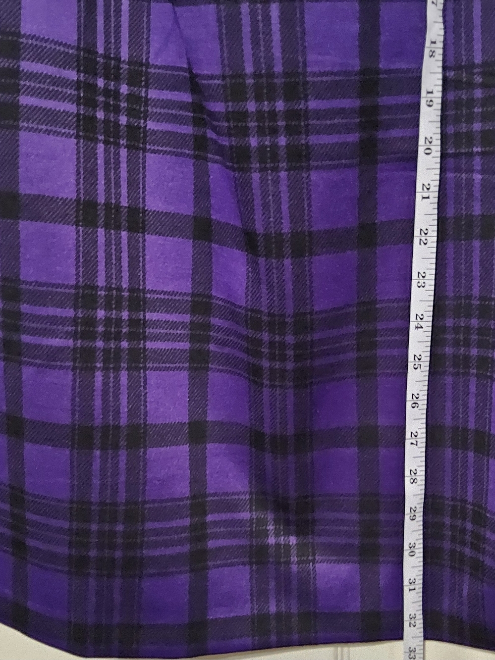 NWOT Ashley Stewart Purple & Black Plaid Pencil Skirt - Picture 5 of 8